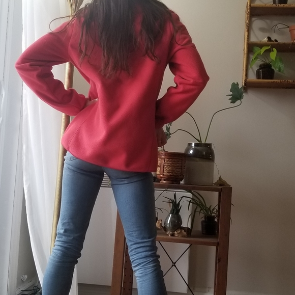 WindRiver Sweater Fleece Jacket Red Windbreaker - Picture 6 of 16